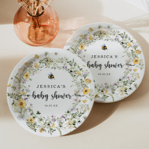 WILDFLOWER SMALL PAPER PLATES – CONFETTIMYPARTY