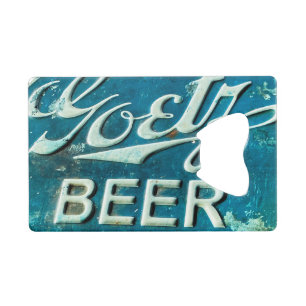 Rustic Beer Bottle Cap Credit Card Bottle Opener