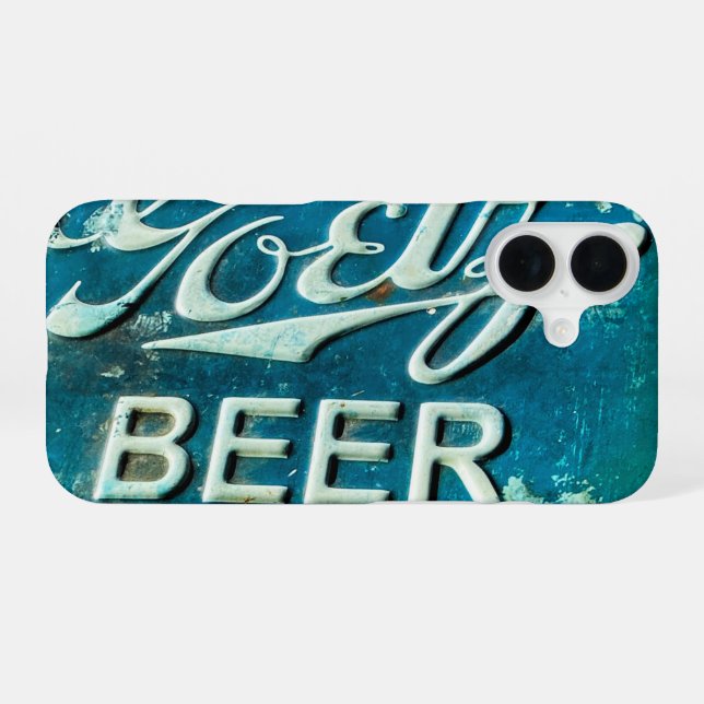 Rustic Beer Bottle Cap iPhone Case (Back Horizontal)