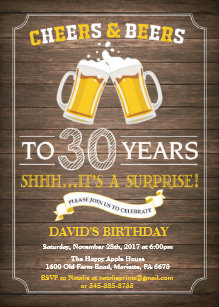 surprise 30th birthday invitations zazzle