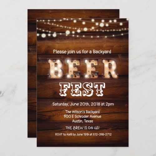 Rustic Beerfest Invitation