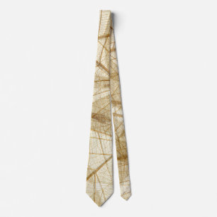 Rustic Beige Lace Leaves Neck Tie