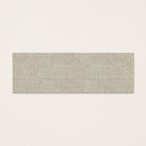 Customizable Rustic Beige Linen Printed Business Cards