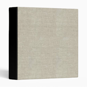 Rustic Beige Linen Printed 3 Ring Binder