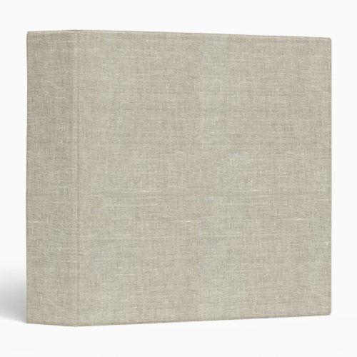 Rustic Beige Linen Printed 3 Ring Binder