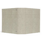 Rustic Beige Linen Printed 3 Ring Binder