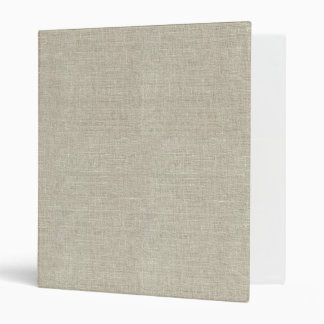Rustic Beige Linen Printed 3 Ring Binder