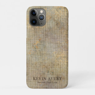 Rustic Beige Linen Texture Elegant iPhone 11 Pro Case