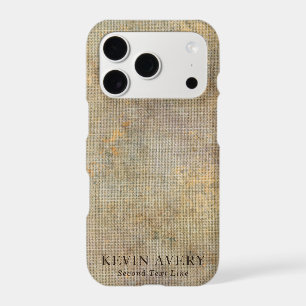 Rustic Beige Linen Texture Elegant iPhone 17 Pro Case