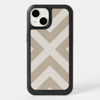 Rustic Beige X Chevron OtterBox iPhone 14 Case