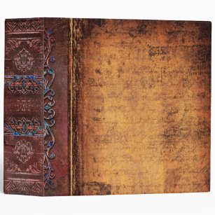 Rustic Bejeweled Faux Leather Ancient Tome 3 Ring Binder