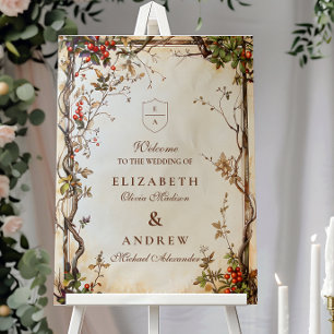 Rustic Berry Branch Wedding Foam Board