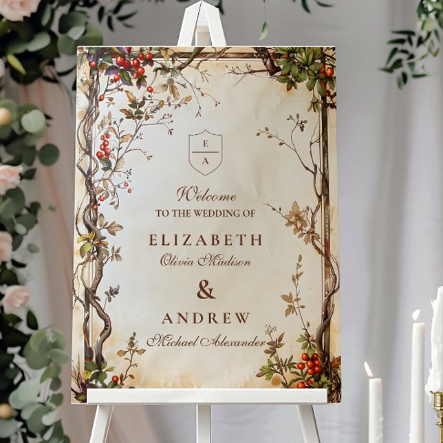Rustic Berry Branch Wedding Foam Board (Creator Uploaded)
