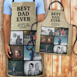 Rustic Best Dad Ever Custom 6 Photo Collage Apron<br><div class="desc">Rustic Best Dad Ever Custom 6 Photo Collage Apron. 6 photos and the best dad ever in modern black typography on a rustic beige background. Personalize the apron with your photos. Great gift and a sweet keepsake for a dad or grandpa on Father`s Day,  birthday or Christmas.</div>