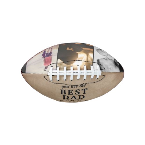 Rustic Best Dad Ever Fathers Day 3 Photo Football