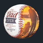 Rustic Best Dad Ever Father`s Day Photo Baseball<br><div class="desc">Rustic Best Dad Ever Father`s Day Photo Baseball. The text can be changed using right the "Details" menu. To fit everything to your needs please click the "Customize" button and you can text style and colour change. Please contact me if you need help, for matching items or you have special...</div>
