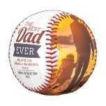 Rustic Best Dad Ever Father`s Day Photo Baseball Rustic Best Dad Ever Father`s Day Photo Baseball