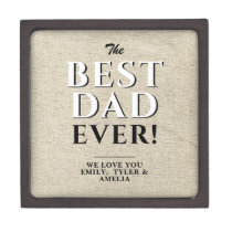 Rustic Best Dad Ever Typography Father  Gift Box