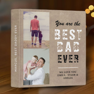 Rustic Best dad Family Photo Album 3 Ring Binder