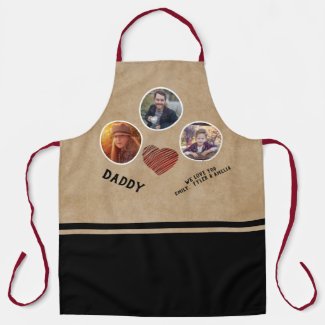 Rustic Best Dad Heart Father`s Day 3 Photo Black