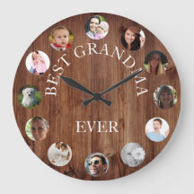 Rustic Best Grandma Ever Photo Collage Wood