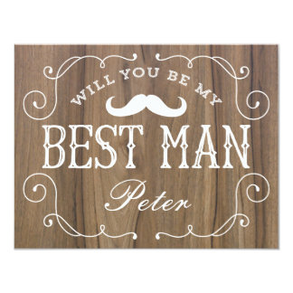 Rustic Best Man | Groomsmen Card