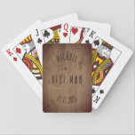 Rustic Best Man Monogram Wedding Playing Cards<br><div class="desc">Make your own custom playing cards. Personalize this design with your own text. You can further customize this design by selecting the "customize further" link if desired.</div>