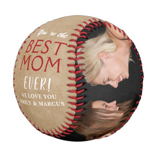 Rustic Best Mom Mothers Day 2 Photo Baseball