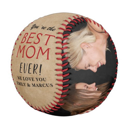 Rustic Best Mom Mothers Day Photo Collage  Baseball