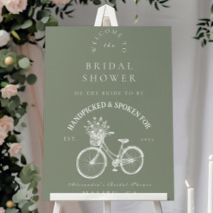 Rustic Bicycle Floral Shower Foam Board