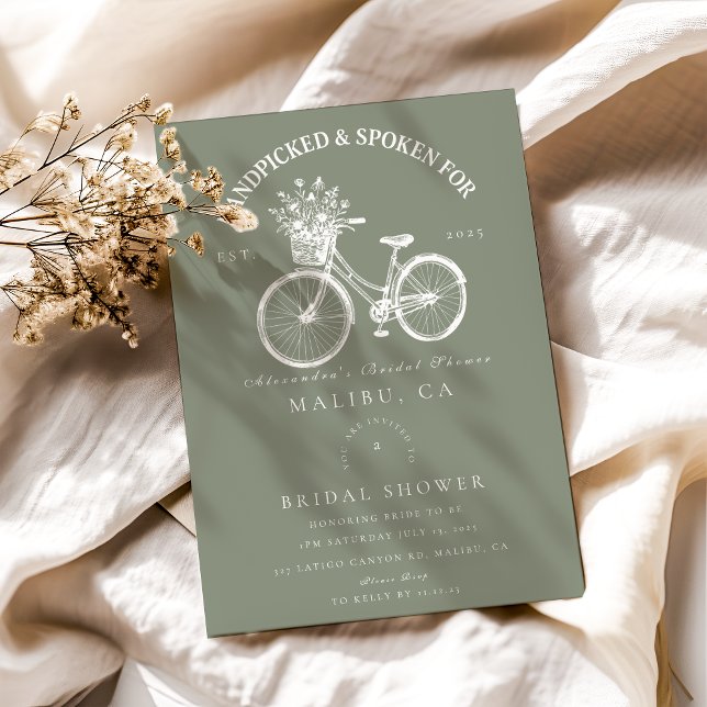 Rustic Bicycle Floral Shower Invitation (Creator Uploaded)