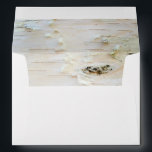 Rustic Birch Bark Wooden Texture Inside Wedding Envelope<br><div class="desc">Wood texture - white birch bark wedding envelopes</div>