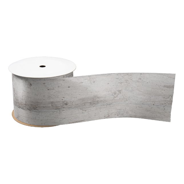 Rustic Birch Tree Aged Gray Wood Texture Wedding Satin Ribbon (Spool)