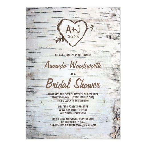 Tree Bridal Shower Invitations 3