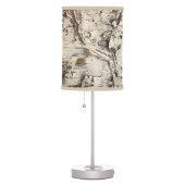 Rustic Birch Tree Bark Table Lamp (Right)