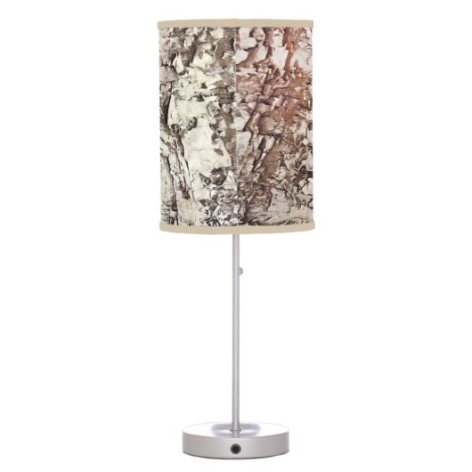Rustic Birch Tree Bark Table Lamp (Back)