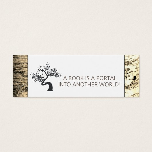 Rustic Birch Tree Bookmark (Front)