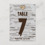 Rustic birch tree heart initials rustic wedding enclosure card<br><div class="desc">Rustic white birch tree heart initials rustic wedding table number card with a carved heart in the bark with your initials. This is perfect for your outdoor rustic country barn wedding. Colors of brown, dark brown, off white, tan, and black. You can customize the words to whatever you need. You...</div>