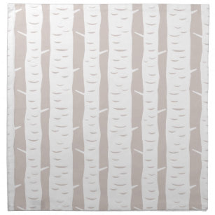 Rustic Birch Tree Pattern Cloth Napkin