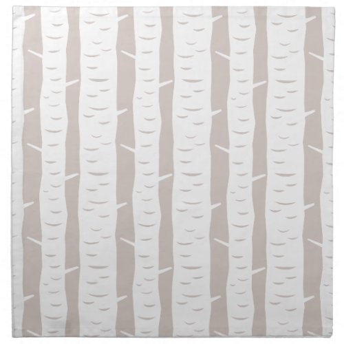 Rustic Birch Tree Pattern Cloth Napkin