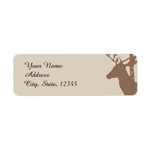 Rustic Birch Trees and Deer Wedding Label