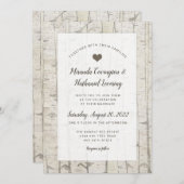 Rustic Birch wedding invitations (Front/Back)