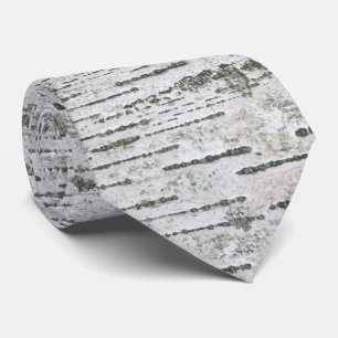 Rustic Birch Wood Pattern Neck Tie