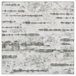 Rustic Birch Wood Tree Bark White Gray Fabric