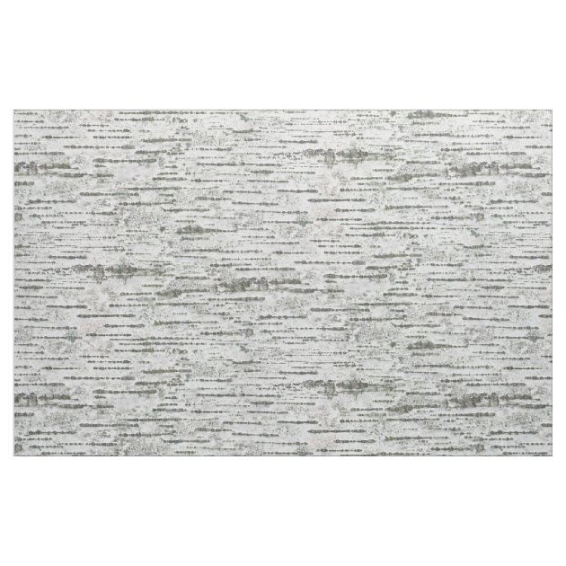 Rustic Birch Wood Tree Bark White Gray Fabric Zazzle