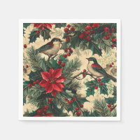 Rustic Bird and Poinsettia Christmas Pattern (13)