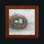 Rustic Bird Nest - Blue Gift Box<br><div class="desc">Rustic Bird Nest I by Ethan Harper. Blue eggs nestled in a birdnest.</div>