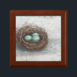 Rustic Bird Nest - Blue Gift Box<br><div class="desc">Rustic Bird Nest I by Ethan Harper. Blue eggs nestled in a birdnest.</div>