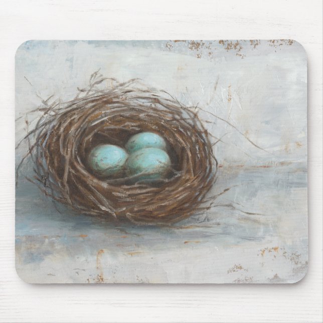 Rustic Bird Nest - Blue Mouse Pad (Front)
