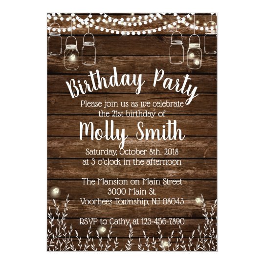 Rustic Birthday Invitations 4